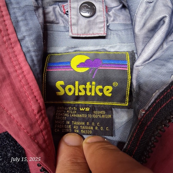 Vintage Solstice Microshed Lightweight Rain Jacket‎ Womens Small Red Hooded - Picture 3 of 9